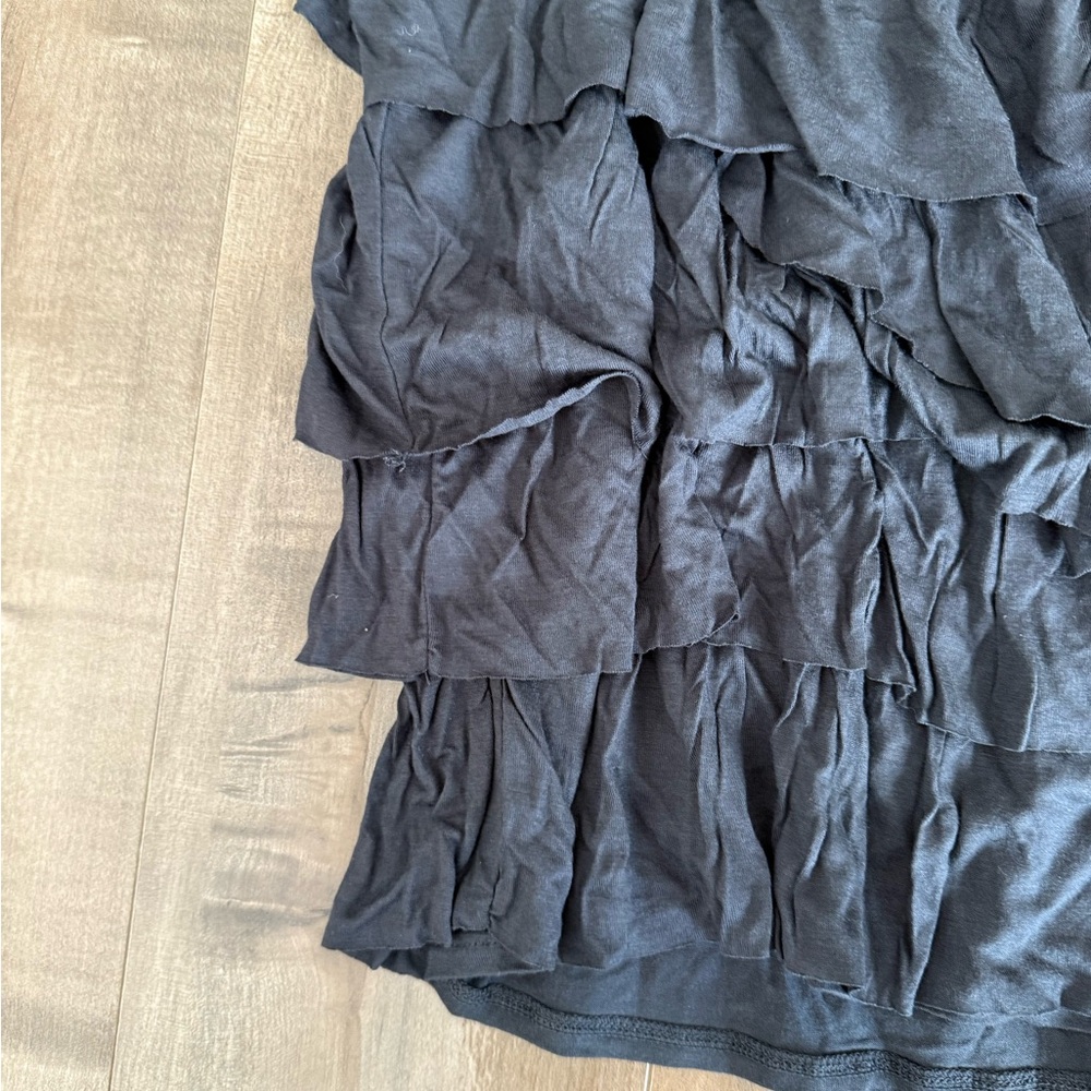 Lot of 2 J Crew Shirts Women Medium Cascading Ruffles Gray Short Sleeve Tank Top - Picture 3 of 12